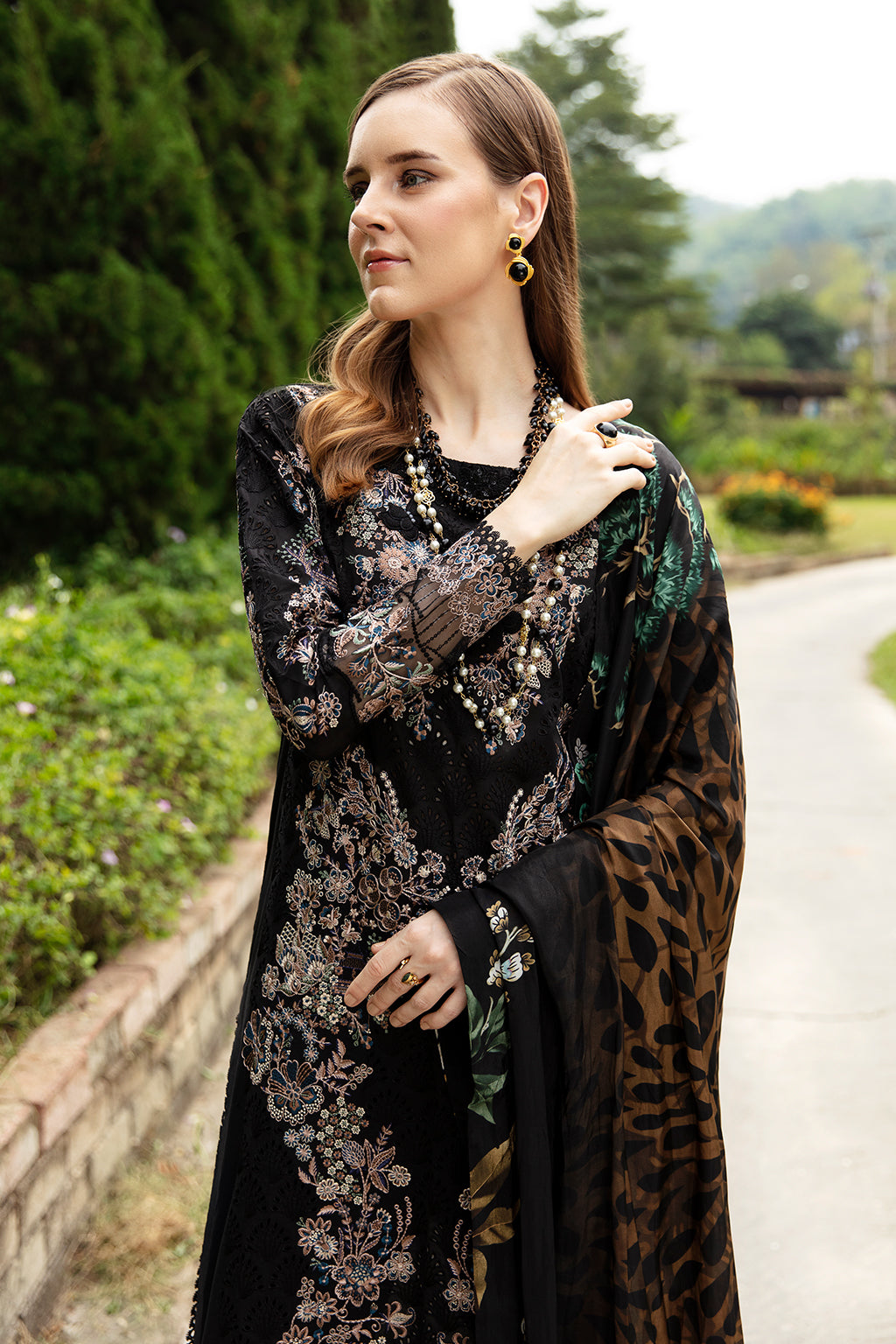 Magical forest-3PC LAWN EMBROIDERED SUIT-Z-801