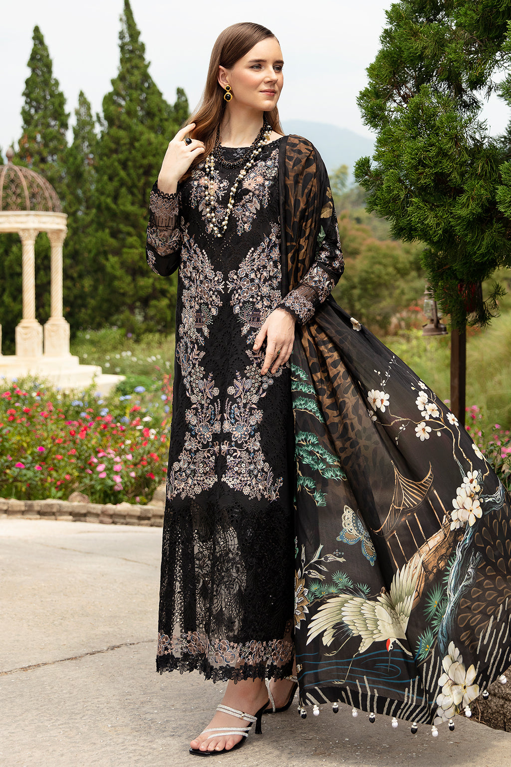 Magical forest-3PC LAWN EMBROIDERED SUIT-Z-801