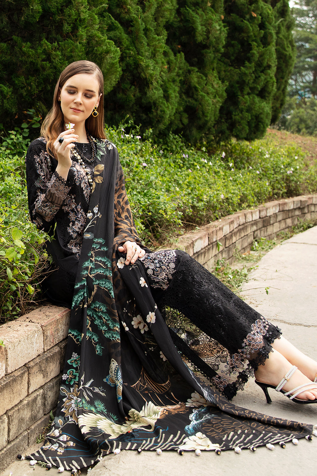 Magical forest-3PC LAWN EMBROIDERED SUIT-Z-801