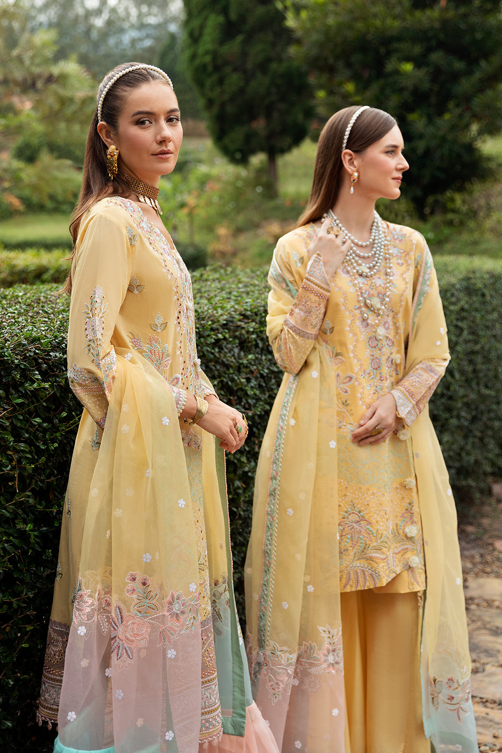 MELLOW YELLOW-3PC LAWN EMBROIDERED SUIT-Z-806