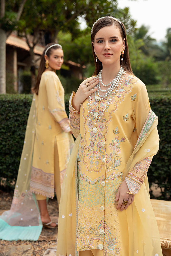 MELLOW YELLOW-3PC LAWN EMBROIDERED SUIT-Z-806