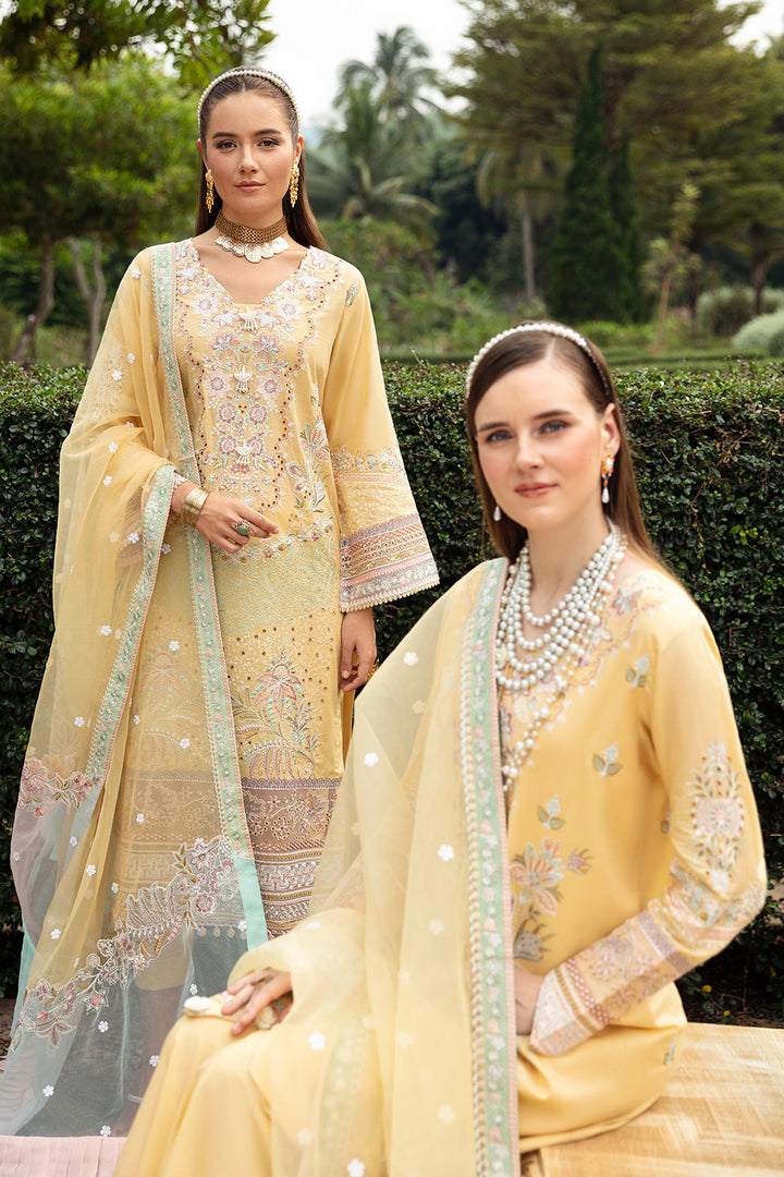 MELLOW YELLOW-3PC LAWN EMBROIDERED SUIT-Z-806