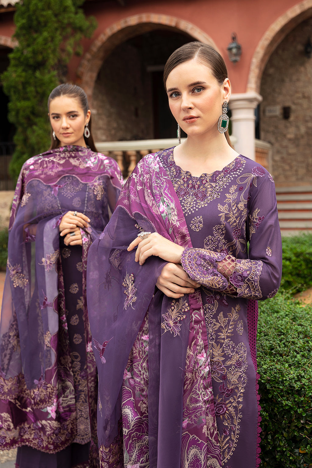 PURPLE SAPPHIRE-3PC LAWN EMBROIDERED SUIT-Z-807