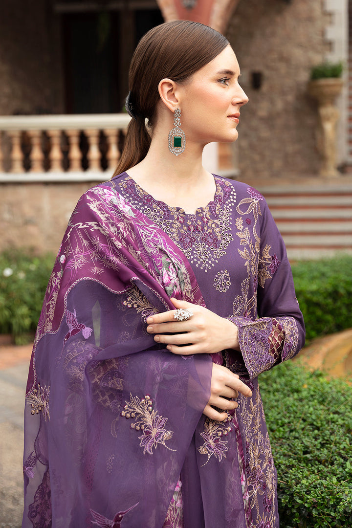 PURPLE SAPPHIRE-3PC LAWN EMBROIDERED SUIT-Z-807