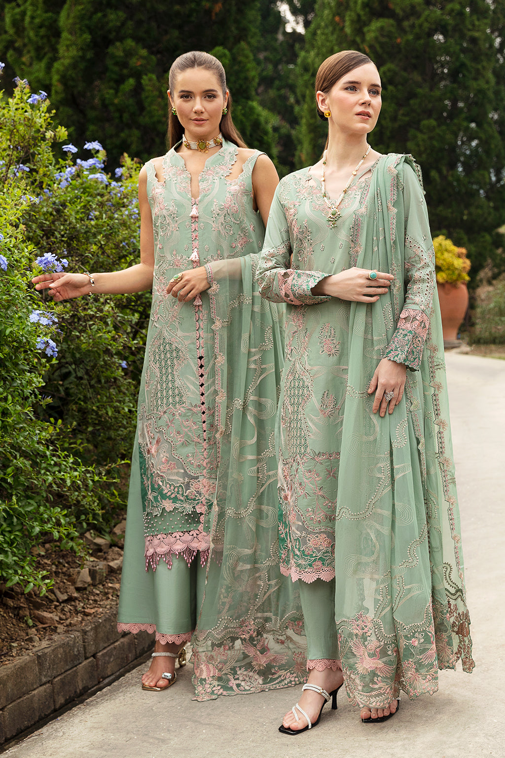 PASTEL GREEN-3PC LAWN EMBROIDERED SUIT-Z-808