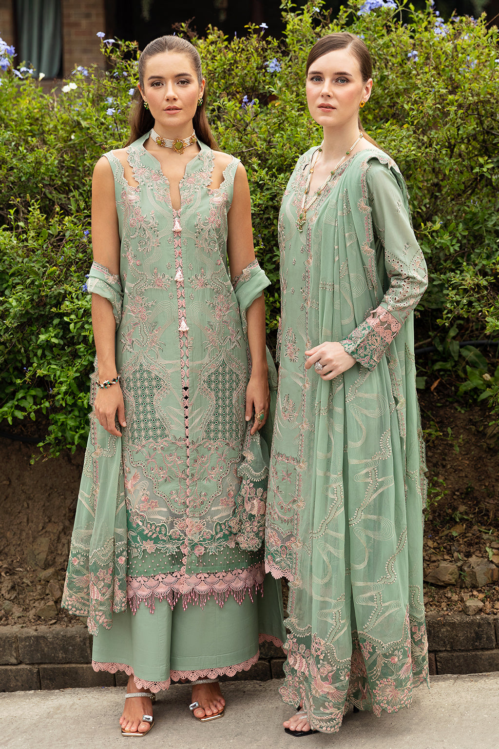 PASTEL GREEN-3PC LAWN EMBROIDERED SUIT-Z-808