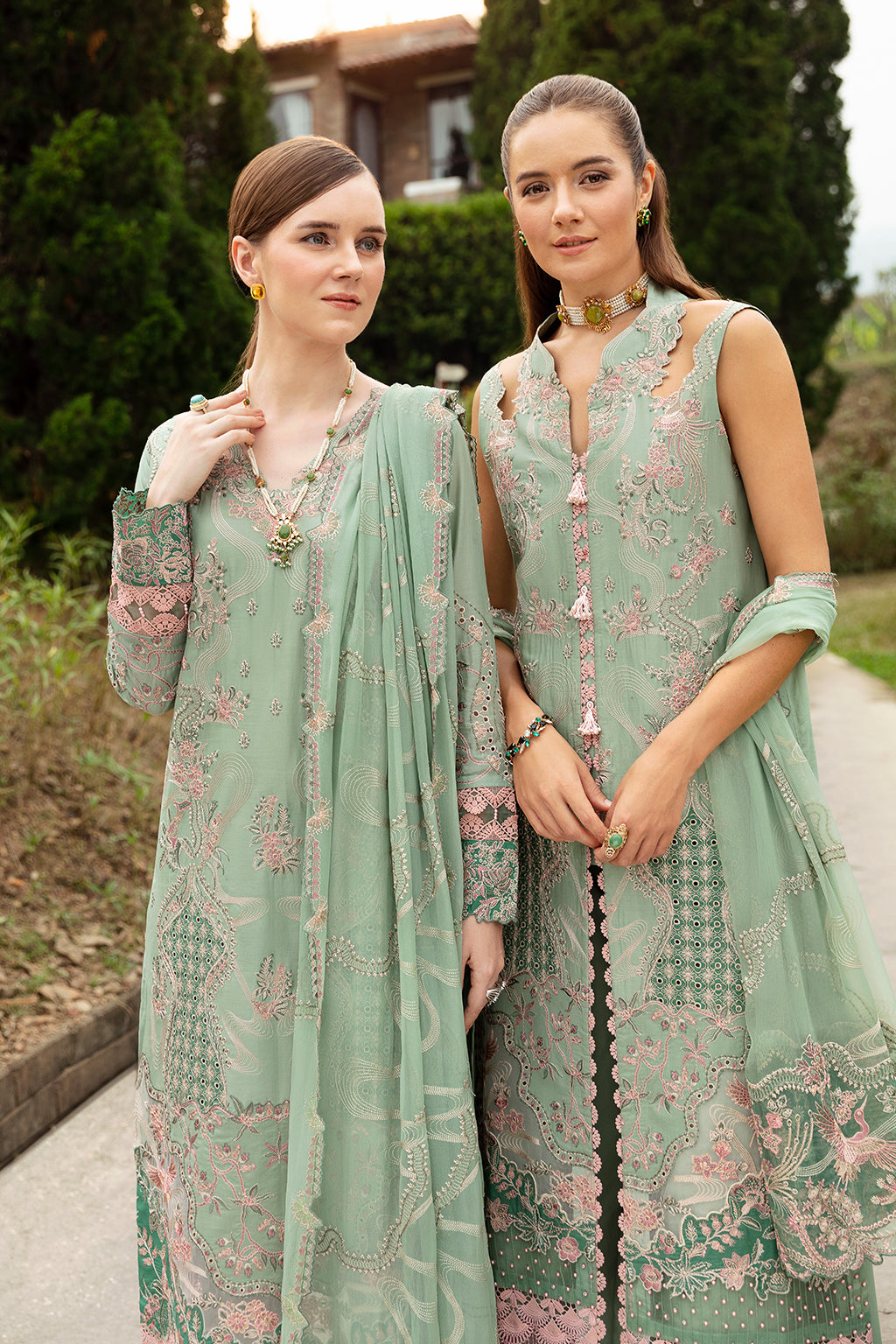 PASTEL GREEN-3PC LAWN EMBROIDERED SUIT-Z-808