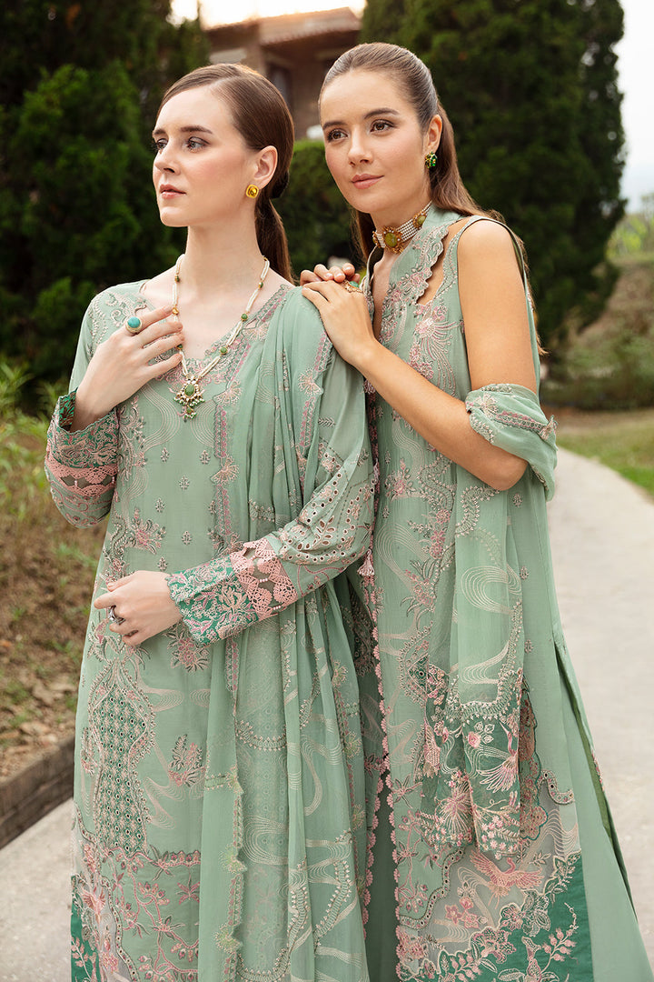 PASTEL GREEN-3PC LAWN EMBROIDERED SUIT-Z-808