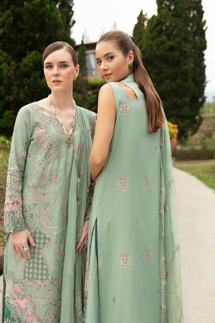 PASTEL GREEN-3PC LAWN EMBROIDERED SUIT-Z-808